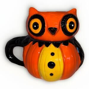 Johanna Parker Pumpkin Peep Owl Halloween Autumn Thanksgiving Coffee Mug NEW